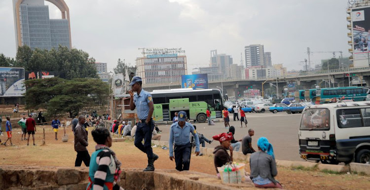 Police officers walk amongst civilians at the Meskel Square in Addis Ababa, Ethiopia February 21, 2018
[Photo: Reuters]