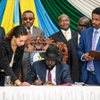 Salva Kiir, president of South Sudan, signs the Agreement on the Resolution of the Conflict in the Republic of South Sudan at a ceremony held in Juba, South Sudan. August 2015. [Photo: UN/Isaac Billy]